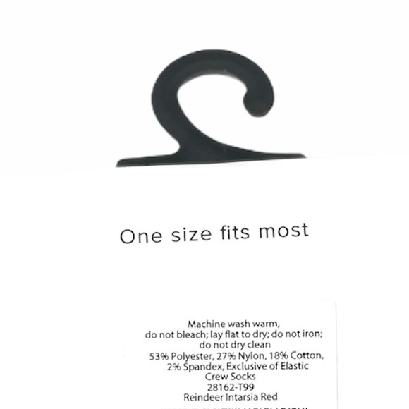 Vera Bradley Reindeer Intarsia Crew Socks, Red - Picture 3 of 4